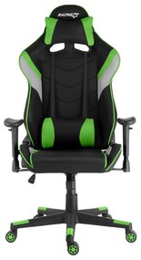 Herná stolička Racing PRO ZK-021 TEX — látka, čierna / zelená