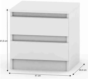 HANY NEW 002 nočný stolík, biely