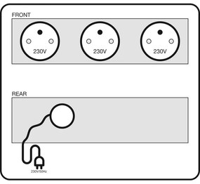 Rokovací stôl PRIMO INVITATION, 240x120 cm, biela + stolná zásuvka TYP I, čierna