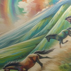 Obraz – Kone cválajúce krajinou (90x60 cm)
