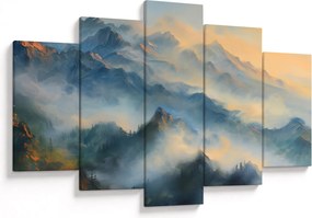 Obraz - Maľovaná horská krajina (150x105 cm)