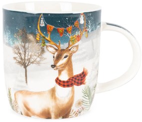 Porcelánový hrnček Xmas Reindeer, 370 ml