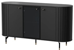 Komoda s vitrínou čierna ZANTE ZA3