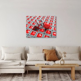Obraz - 3D metalická abstrakcia (70x50 cm)