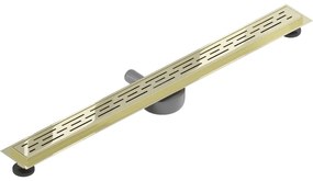 Mexen Flat 360°, nerezový sprchový žľab vzor M01 100 cm, zlatá lesklá, 1520100-40