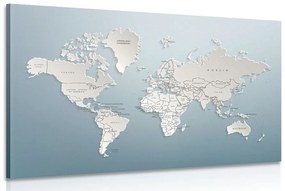 Obraz mapa sveta v originálnom prevedení - 90x60