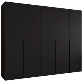 Šatníková skriňa 250 cm Alice 1 (čierna + čierna). Akcia -20%. Vlastná spoľahlivá doprava až k Vám domov. 1126129