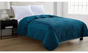 Prikrývka na posteľ Velvet D4 morská 170x220
