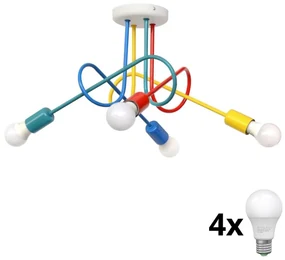 Helam LED Detský prisadený luster OXFORD 4xE27/10W/230V HE0635