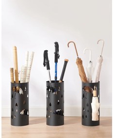 Kovový stojan na dáždniky ANABEL, 17x41cm, čierna SongmicsHome