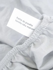 Jersey plachta do postieľky Classic 70 x 140 cm – svetlo sivá