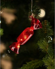 Červená závesná vianočná svetelná dekorácia ø 1,5 cm Hannah – Sirius