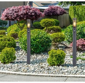 Globo 3159SAS - Von. lampa so senzorom BOSTON 1xE27/15W/230V IP44 110 cm čierna