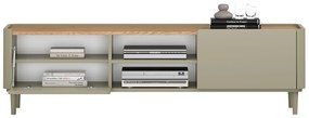TV stolík Elivo 170 cm na nožičkách - eukalyptus / dub baltic dune