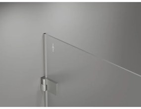 Mexen Lunar-B Duo výklopný sprchový kút 100 x 85 cm, číre sklo, brúsená oceľ, 832-100L-085P-97-00