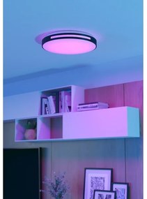 Eglo 300687-LED RGBW stmievateľné stropné svietidlo MONTEGRANARO-Z LED/18,5W/230V čierna + diaľkové ovládanie