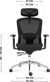 Kancelárska stolička Expert 5.3 Black Mesh