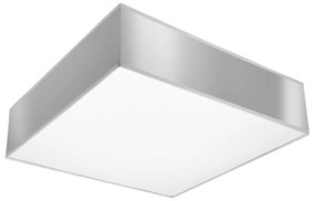 Stropné svietidlo Horus, 1x sivé plastové tienidlo, (biely plast), (35 cm)