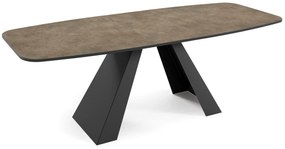 Rozkladací jedálenský stôl JONES tmavo sivý betón Rozmer stola: veľkosť-180cm