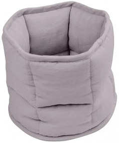 Lněný prošívaný košík tmavě šedá ø 20 cm