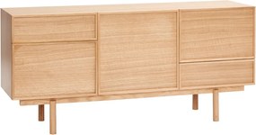 Nízka komoda v dekore duba v prírodnej farbe 140x65 cm Cube – Hübsch