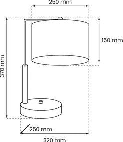 Stolná lampa Verde, 1x zelené textilné tienidlo, gr