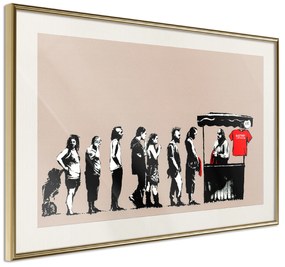 Artgeist Plagát - Destroy Capitalism [Poster] Veľkosť: 45x30, Verzia: Zlatý rám s passe-partout