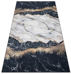 Dywany Łuszczów, Kusový koberec ANDRE Marble 1124, 160x220, čiernobiela, chodba / predsieň