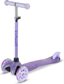 Kidwell UNO – trojkolesová balančná kolobežka pre deti 90–115 cm s LED kolesami