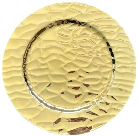 Zlatý lesklý klubový tanier so vzorom 33cm