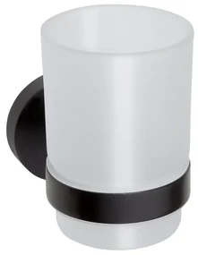 Sapho Sapho, X-ROUND BLACK pohár závesný, mliečne sklo, čierna matná, XR903B