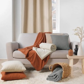 Sivá fleecová deka 125x150 cm Curly Wooly – douceur d'intérieur