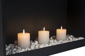 Dekoratívny krb na sviečky Cube 600 čierny