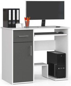 PC stolík Jaloms (biela + sivá). Akcia -17%. Vlastná spoľahlivá doprava až k Vám domov. 1128525