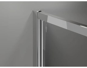 Mexen Exo, sprchovací kút s krídlovým dverami 100 x 100 cm, 6mm číre sklo, chrómový profil, 814-100-100-01-00