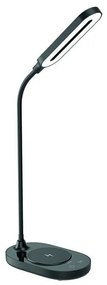 LED Stmievateľná dotyková lampa s bezdrôtovým nabíjaním OCTAVIA LED/7W/230V čierna