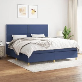 Boxspring posteľ s matracom modrá 200x200 cm látka 3142287