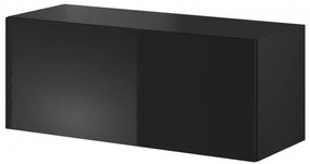TV stolík/skrinka Viktor 01 (čierna + čierny lesk). Vlastná spoľahlivá doprava až k Vám domov. 1048388