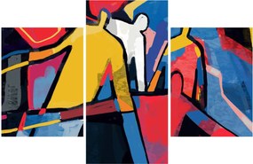 Obraz - Abstrakcia mužov (90x60 cm)