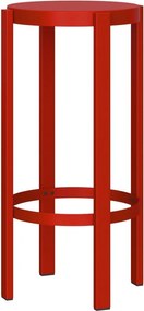 Červená oceľová barová stolička (výška sedadla 75 cm) Doon – noo.ma
