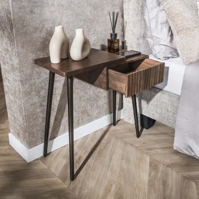 Nočný stolík 30-14 Carve Drevo Acacia - Ľavý  - Komfort-nábytok