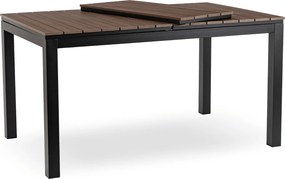 Záhradný stôl obdĺžnikový JOY 140 – 180 cm rozkladací orech/čierna