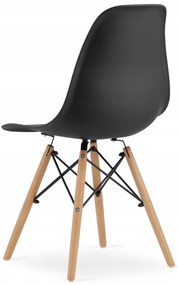 Set štvorcový stôl 80x80 dub sonoma + 4 stoličky OSAKA čierna