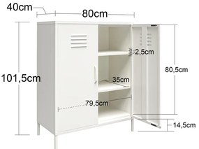 Zelená kovová skrinka 40x102x80 cm Mission District – Støraa