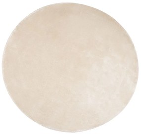 Okrúhly viskózový koberec ⌀ 140 cm svetlobéžový GESI II Beliani
