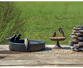 Čierne keramické napájadlo pre vtákov Esschert Design Ave