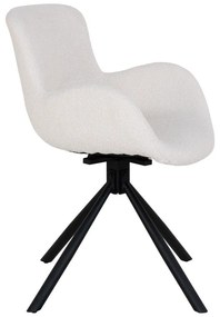 Biele čalúnené jedálenské kreslá v súprave s podrúčkami 2 ks Amorim – House Nordic