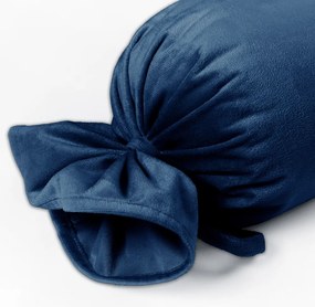 Biante Zamatový vankúš valec bonbon Velvet Prémium SVP-036 Námornícka modrá 15x60 cm