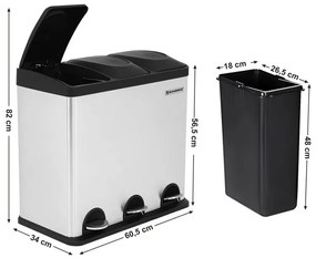 Recyklačný odpadkový kôš LTB54L