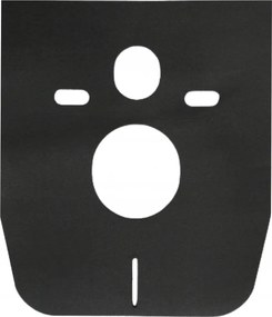 Erga Erga, závesný set pod omietku Laveo Akan + závesná WC misa Lily+ s toaletným sedadlom z duroplastu + splachovacie tlačidlo, čierna matná, ERG-SETLAVLILYBKBK